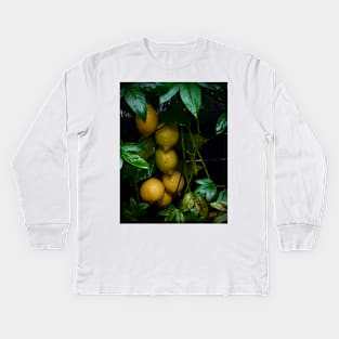 Italian restaurant lemon art Kids Long Sleeve T-Shirt